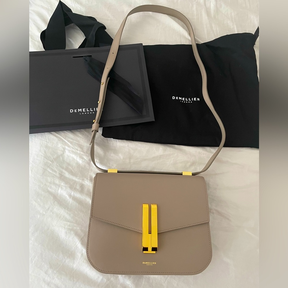 DeMellier London Deep Taupe Vancouver Crossbody Bag